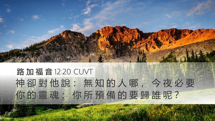 路 加 福 音 12:20 CUVT Bible Verse Image