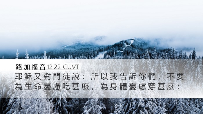 路 加 福 音 12:22 CUVT Bible Verse Image