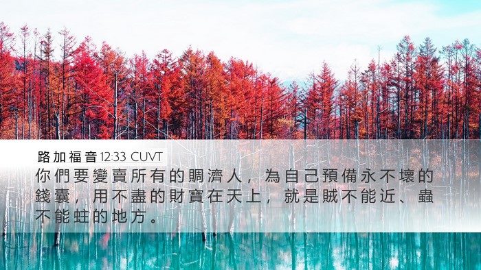 路 加 福 音 12:33 CUVT Bible Verse Image