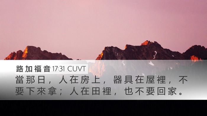 路 加 福 音 17:31 CUVT Bible Verse Image