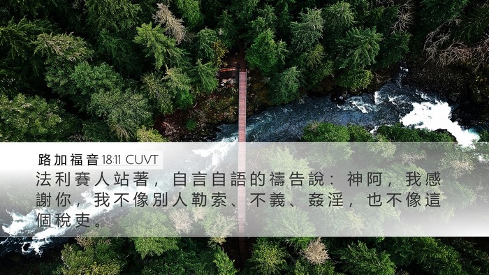 路 加 福 音 18:11 CUVT Bible Verse Image