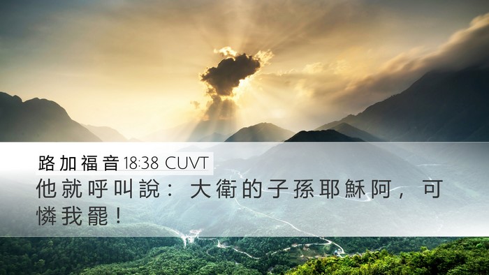 路 加 福 音 18:38 CUVT Bible Verse Image