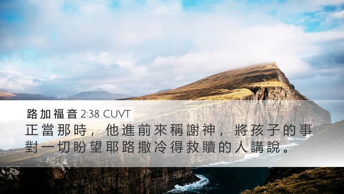 路 加 福 音 2:38 CUVT Bible Verse Image