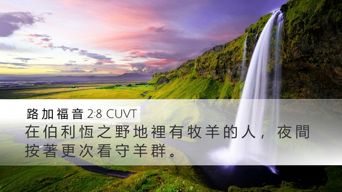 路 加 福 音 2:8 CUVT Desktop Wallpaper - 在 伯 利 恆 之 野 地 裡 有 牧 羊 的 - Desktop Bible Verse Wallpaper