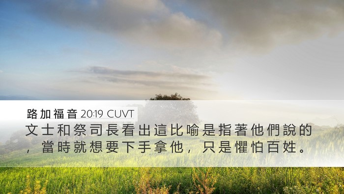 路 加 福 音 20:19 CUVT Bible Verse Image