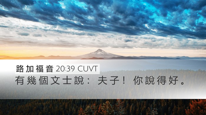 路 加 福 音 20:39 CUVT Bible Verse Image