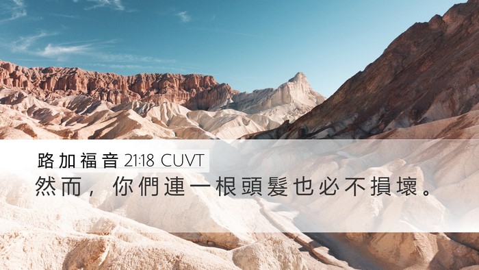 路 加 福 音 21:18 CUVT Bible Verse Image