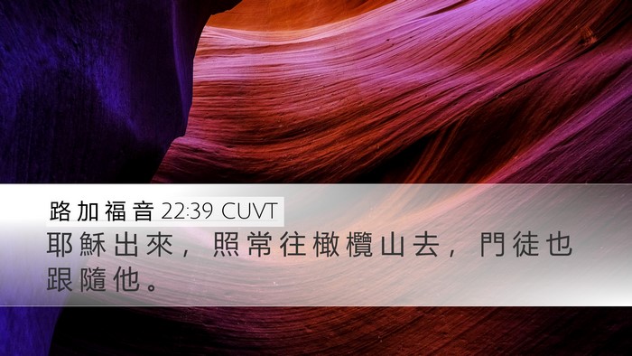 路 加 福 音 22:39 CUVT Bible Verse Image