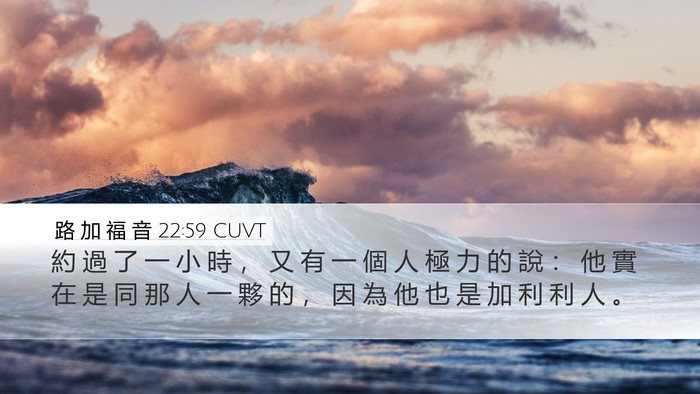 路 加 福 音 22:59 CUVT Bible Verse Image