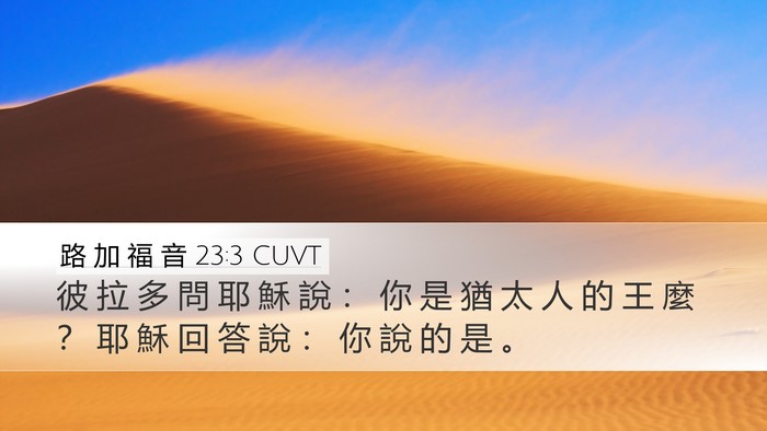 路 加 福 音 23:3 CUVT Bible Verse Image