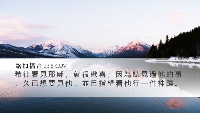 路 加 福 音 23:8 CUVT Bible Verse Image
