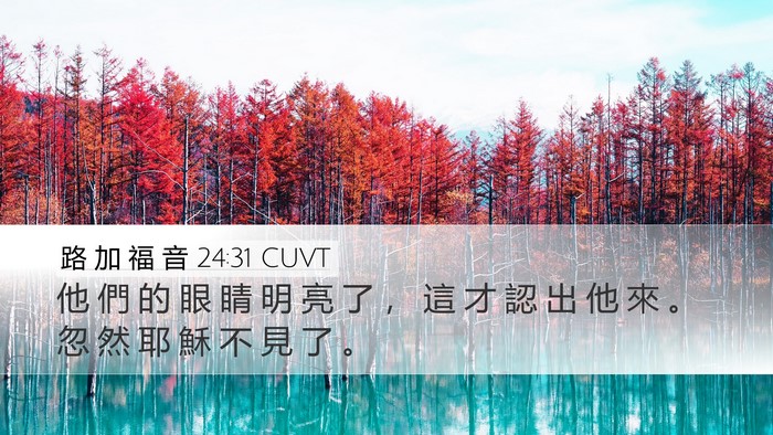 路 加 福 音 24:31 CUVT Bible Verse Image