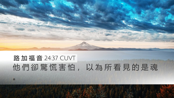 路 加 福 音 24:37 CUVT Bible Verse Image