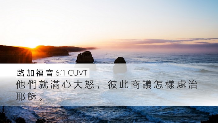 路 加 福 音 6:11 CUVT Bible Verse Image