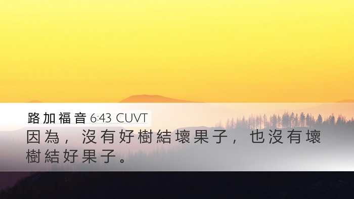路 加 福 音 6:43 CUVT Bible Verse Image