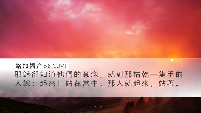 路 加 福 音 6:8 CUVT Bible Verse Image