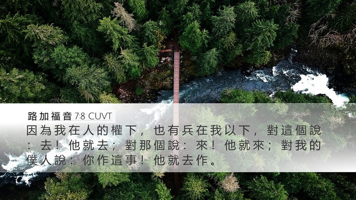路 加 福 音 7:8 CUVT Bible Verse Image