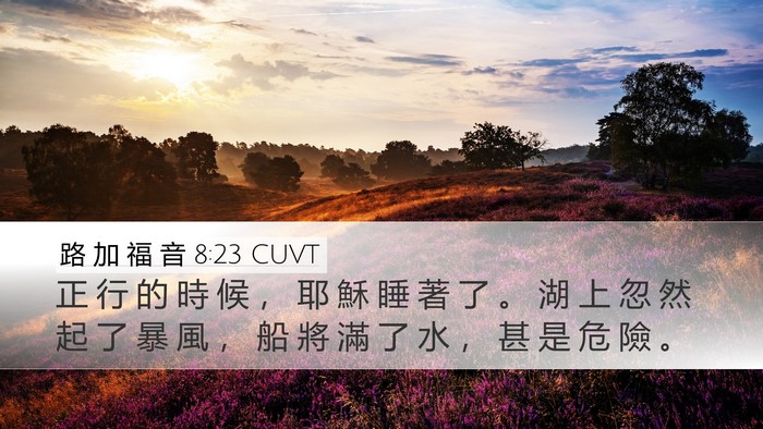 路 加 福 音 8:23 CUVT Bible Verse Image