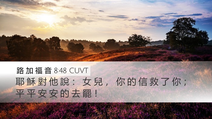 路 加 福 音 8:48 CUVT Bible Verse Image