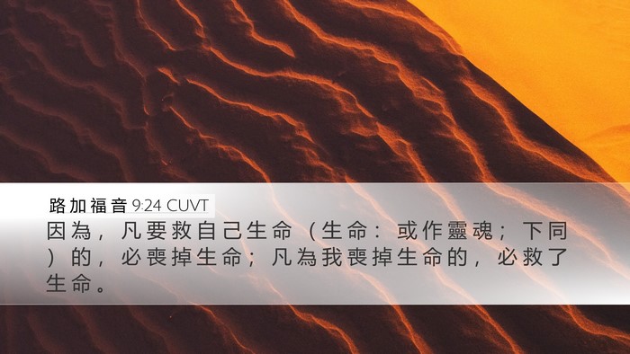 路 加 福 音 9:24 CUVT Bible Verse Image