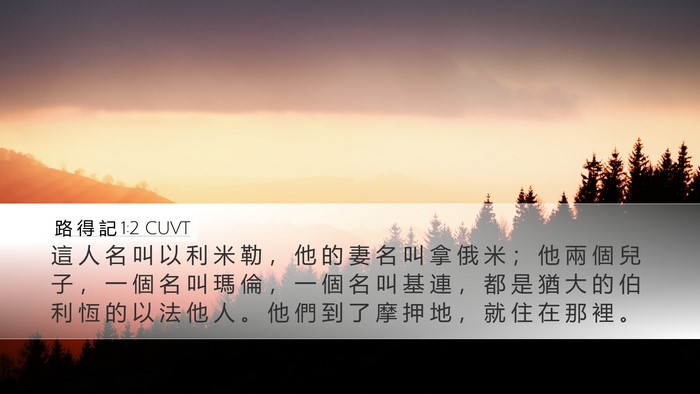 路 得 記 1:2 CUVT Bible Verse Image