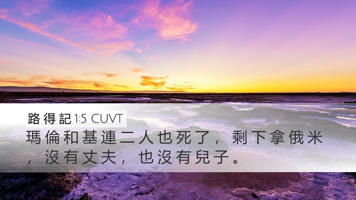 路 得 記 1:5 CUVT Bible Verse Image