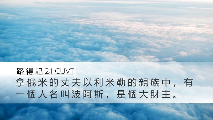 路 得 記 2:1 CUVT Bible Verse Image