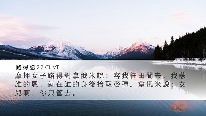 路 得 記 2:2 CUVT Bible Verse Image