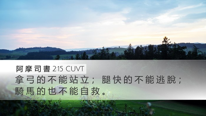 阿 摩 司 書 2:15 CUVT Desktop Wallpaper - 拿 弓 的 不 能 站 立 ； 腿 快 的 不 - Desktop Bible Verse Wallpaper