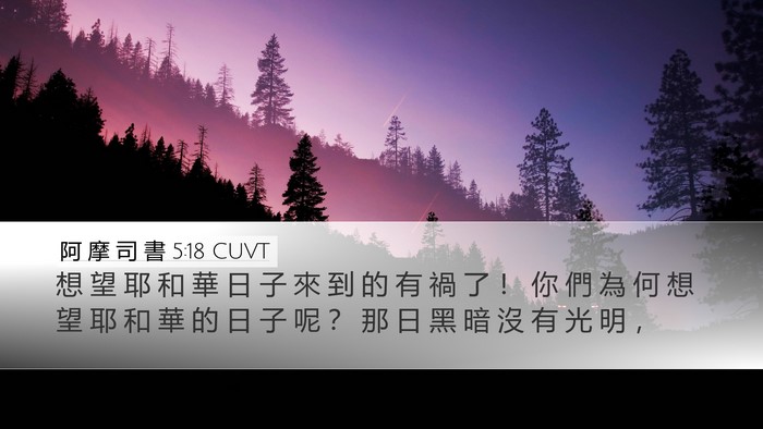 阿 摩 司 書 5:18 CUVT Bible Verse Image