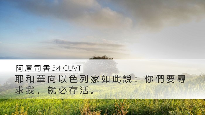 阿 摩 司 書 5:4 CUVT Desktop Wallpaper - 耶 和 華 向 以 色 列 家 如 此 說 ： - Desktop Bible Verse Wallpaper