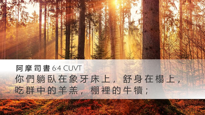阿 摩 司 書 6:4 CUVT Bible Verse Image