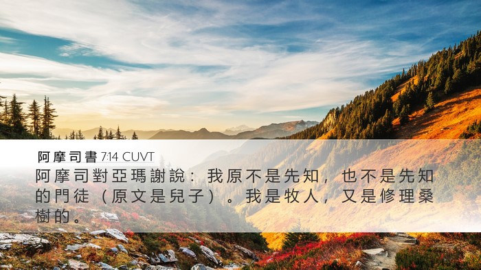 阿 摩 司 書 7:14 CUVT Bible Verse Image
