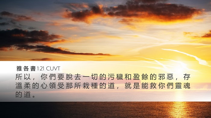 雅 各 書 1:21 CUVT Bible Verse Image