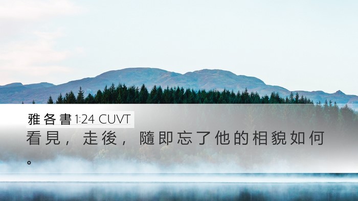 雅 各 書 1:24 CUVT Bible Verse Image