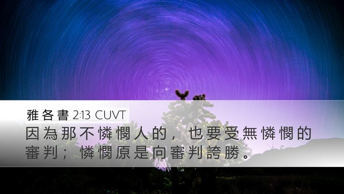 雅 各 書 2:13 CUVT Bible Verse Image