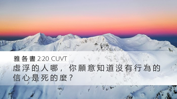 雅 各 書 2:20 CUVT Bible Verse Image