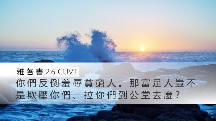 雅 各 書 2:6 CUVT Bible Verse Image