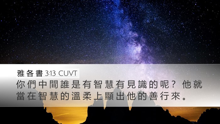 雅 各 書 3:13 CUVT Bible Verse Image