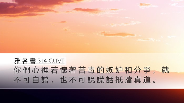 雅 各 書 3:14 CUVT Bible Verse Image