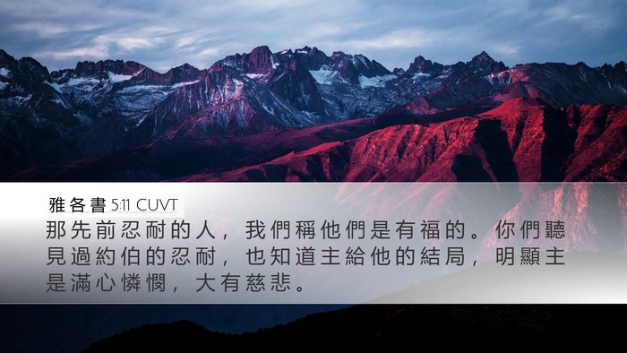 雅 各 書 5:11 CUVT Bible Verse Image