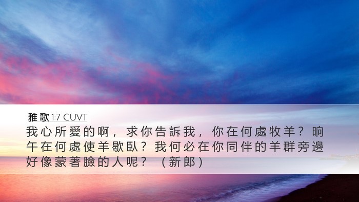雅 歌 1:7 CUVT Bible Verse Image