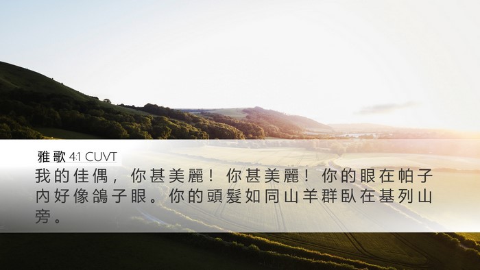 雅 歌 4:1 CUVT Bible Verse Image
