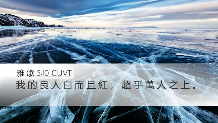 雅 歌 5:10 CUVT Bible Verse Image