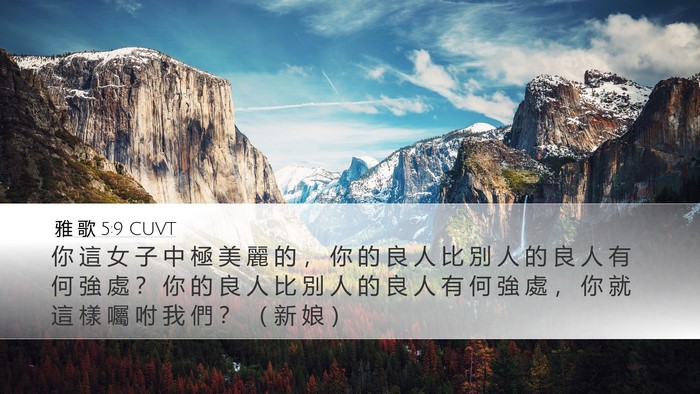 雅 歌 5:9 CUVT Bible Verse Image