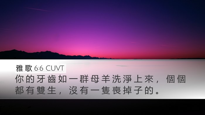 雅 歌 6:6 CUVT Bible Verse Image