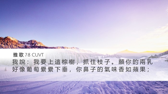 雅 歌 7:8 CUVT Bible Verse Image