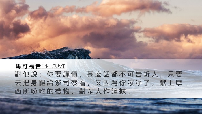 馬 可 福 音 1:44 CUVT Bible Verse Image