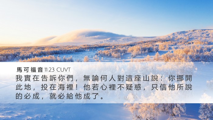 馬 可 福 音 11:23 CUVT Bible Verse Image