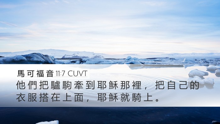 馬 可 福 音 11:7 CUVT Bible Verse Image